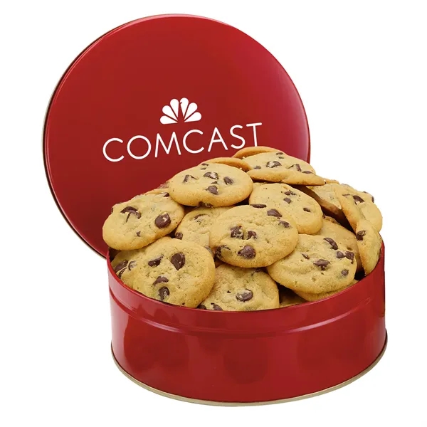 Medium Gourmet Cookie Tin with 2" Gourmet Chocolate Chip Cookies (24)... from ASI 71685 Midnite Snax®