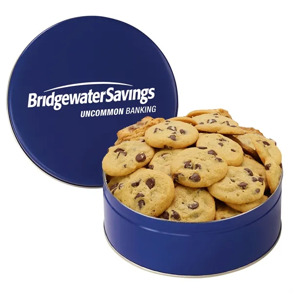Medium Gourmet Cookie Tin with 2" Gourmet Chocolate Chip Cookies (24)... from ASI 71685 Midnite Snax®