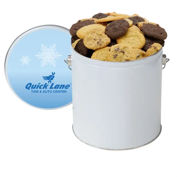 Gallon Gourmet Cookie Tin with 2" Assorted Gourmet Cookies (46)... from ASI 71685 Midnite Snax®