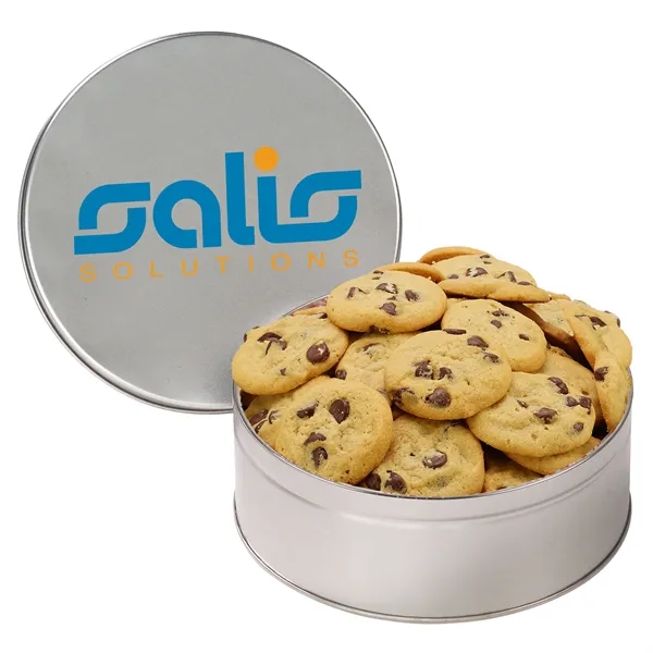 Medium Gourmet Cookie Tin with 2" Gourmet Chocolate Chip Cookies (24)... from ASI 71685 Midnite Snax®