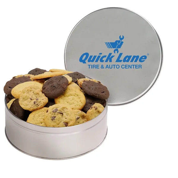 Large Gourmet Cookie Tin with 2" Assorted Gourmet Cookies (30)... from ASI 71685 Midnite Snax®
