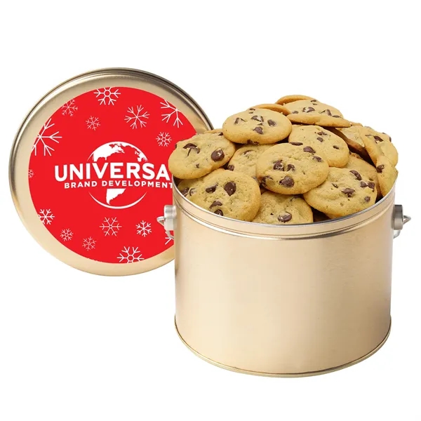 Half-gallon tin filled with 16 gourmet cookies. Cookies have a 2... from ASI 71685 Midnite Snax®