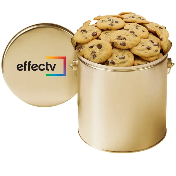 Gallon Gourmet Cookie Tin with 2" Gourmet Chocolate Chip Cookies (46)... from ASI 71685 Midnite Snax®