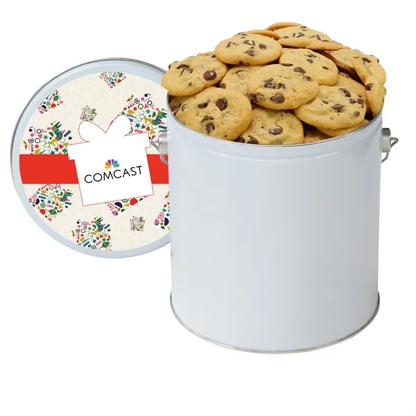 Gallon Gourmet Cookie Tin with 2" Gourmet Chocolate Chip Cookies (46)... from ASI 71685 Midnite Snax®