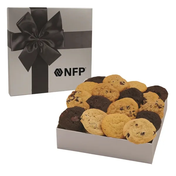 Customizable, elegant box filled with an assortment of 16 gourmet cookies... from ASI 71685 Midnite Snax®