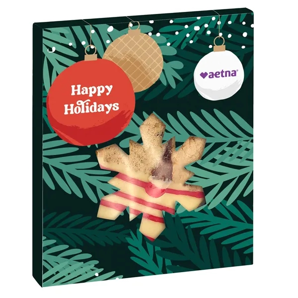 Belgian Chocolate Dipped Chocolate Chip in Holiday Snowflake Window Box... from ASI 71685 Midnite Snax®