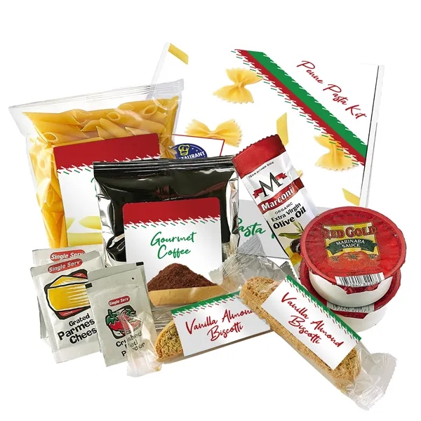 Penne Pasta Kit includes: Penne Pasta (8 oz), Gourmet Coffee (Yields... from ASI 71685 Midnite Snax®