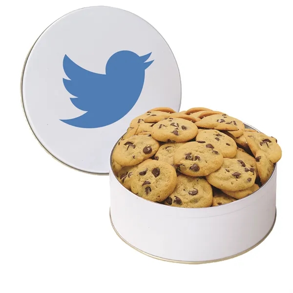 Extra Large Gourmet Cookie Tin with 2" Gourmet Chocolate Chip Cookies... from ASI 71685 Midnite Snax®