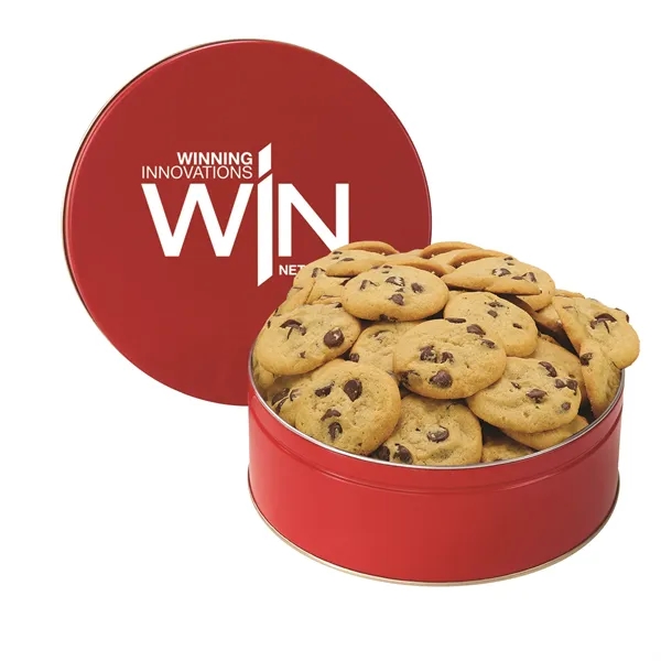 Extra Large Gourmet Cookie Tin with 2" Gourmet Chocolate Chip Cookies... from ASI 71685 Midnite Snax®