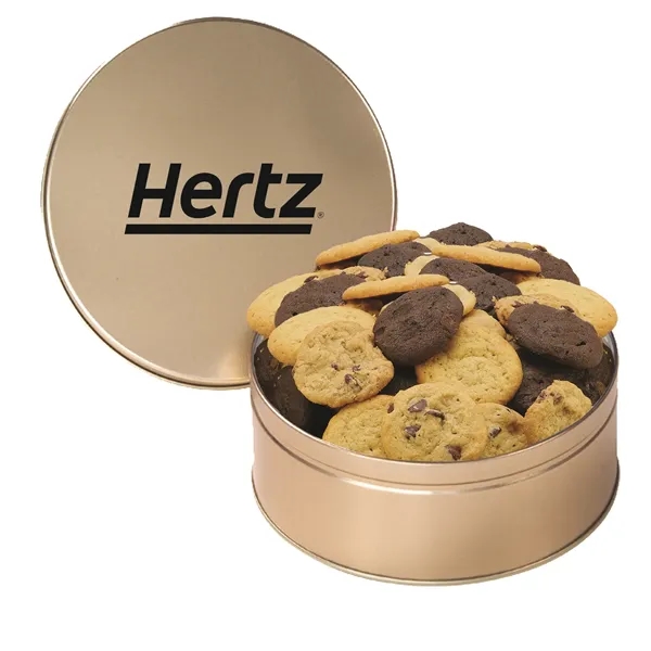 Extra Large Gourmet Cookie Tin with 2" Assorted Gourmet Cookies (46)... from ASI 71685 Midnite Snax®