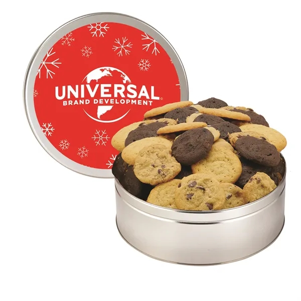 Extra Large Gourmet Cookie Tin with 2" Assorted Gourmet Cookies (46)... from ASI 71685 Midnite Snax®