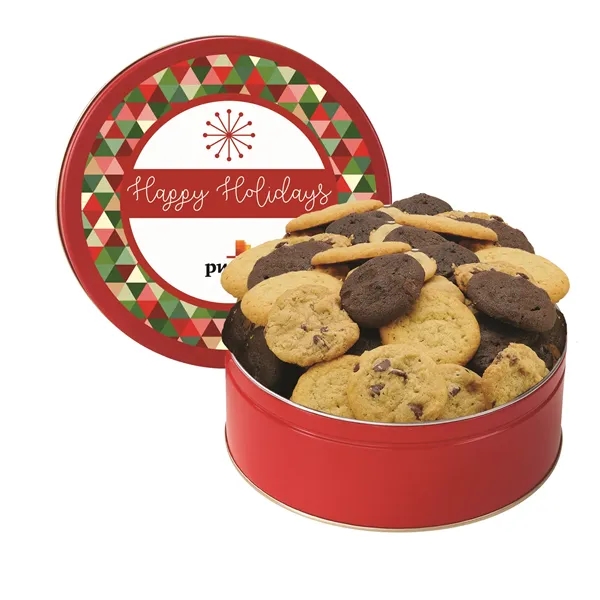Extra Large Gourmet Cookie Tin with 2" Assorted Gourmet Cookies (46)... from ASI 71685 Midnite Snax®