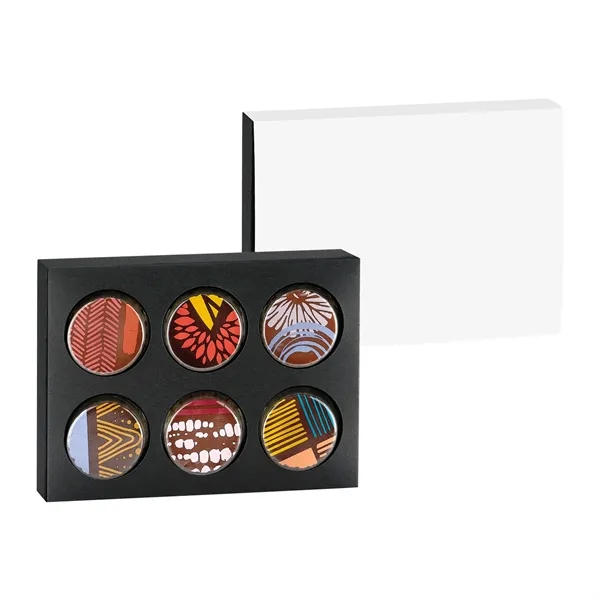 6 Piece Artistan Truffle Box with Dark Orange, Dark Chocolate, Dark... from ASI 71685 Midnite Snax®
