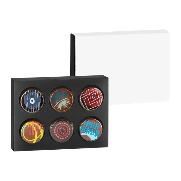 6 Piece Artistan Truffle Box with Milk Hazelnut, Milk Irish Cream,... from ASI 71685 Midnite Snax®