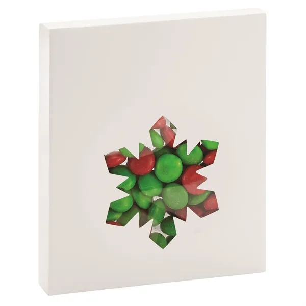 Holiday Snowflake Window Box with Holiday Chocolate Buttons (2.5 oz)... from ASI 71685 Midnite Snax®