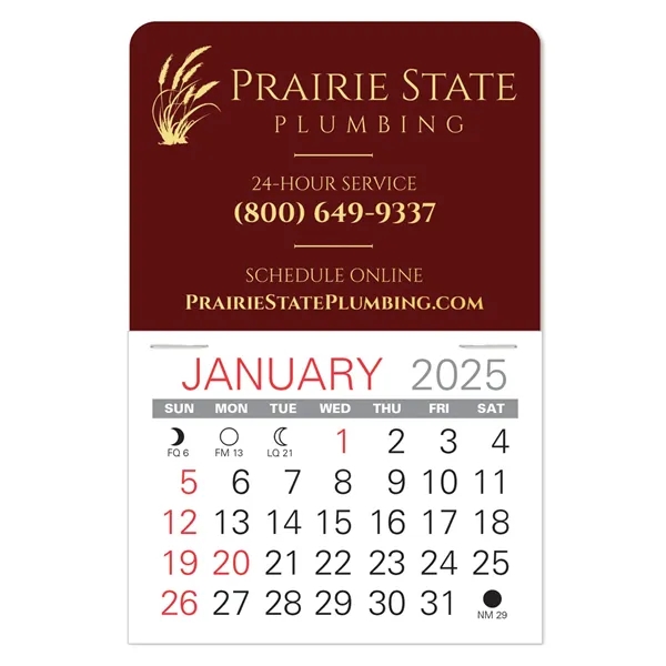 Traditional shape Vinyl Self-Adhesive Calendars stick anywhere in 24 shapes &... from ASI 95280 Warwick Publishing Co / Warwick