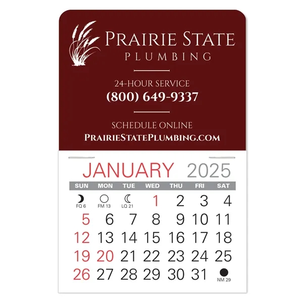 Traditional shape Vinyl Self-Adhesive Calendars stick anywhere in 24 shapes &... from ASI 95280 Warwick Publishing Co / Warwick