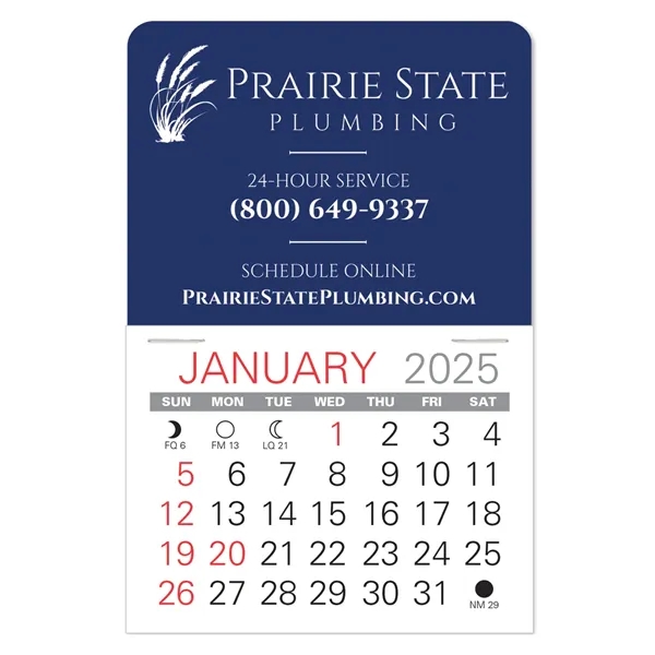 Traditional shape Vinyl Self-Adhesive Calendars stick anywhere in 24 shapes &... from ASI 95280 Warwick Publishing Co / Warwick