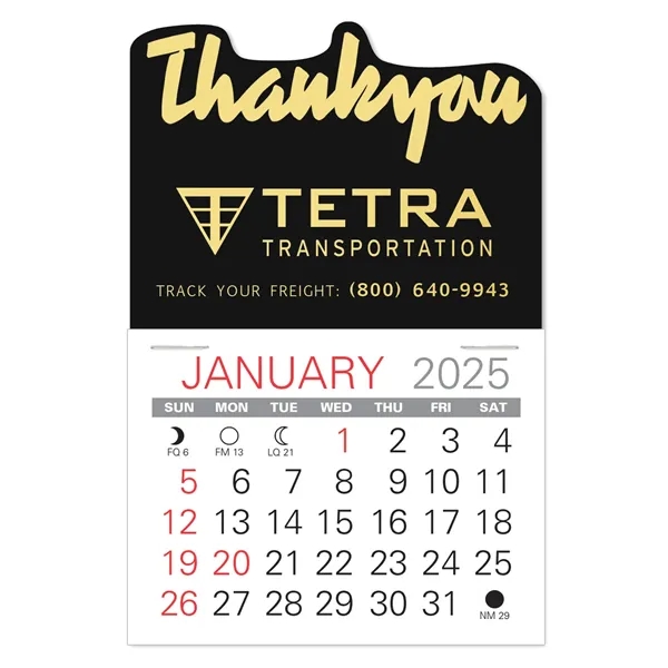 Thank You Shape Value Stick Vinyl Self-Adhesive Calendars stick in 24... from ASI 95280 Warwick Publishing Co / Warwick