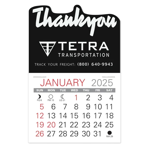 Thank You Shape Value Stick Vinyl Self-Adhesive Calendars stick in 24... from ASI 95280 Warwick Publishing Co / Warwick