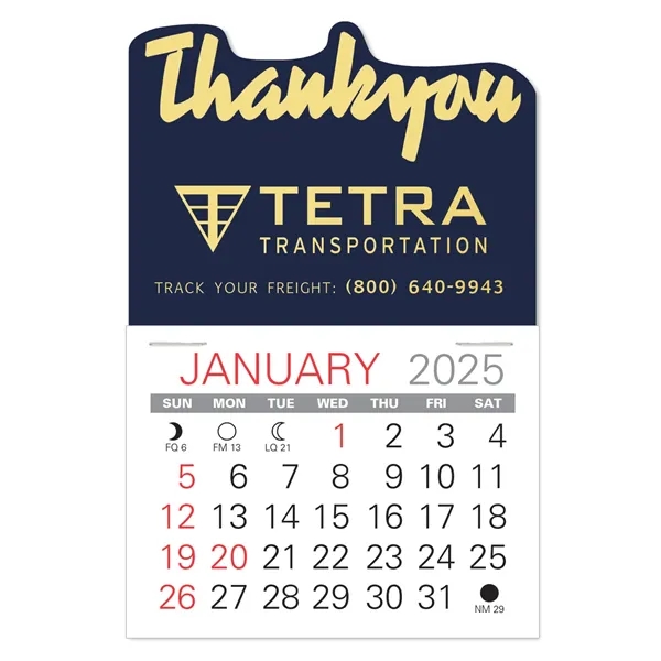Thank You Shape Value Stick Vinyl Self-Adhesive Calendars stick in 24... from ASI 95280 Warwick Publishing Co / Warwick