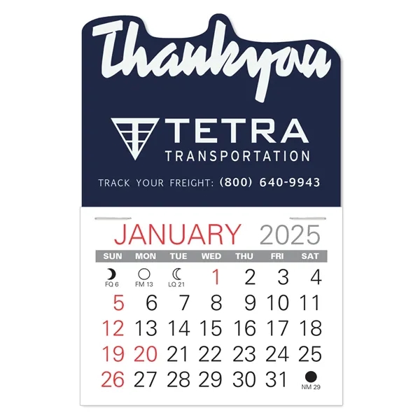 Thank You Shape Value Stick Vinyl Self-Adhesive Calendars stick in 24... from ASI 95280 Warwick Publishing Co / Warwick