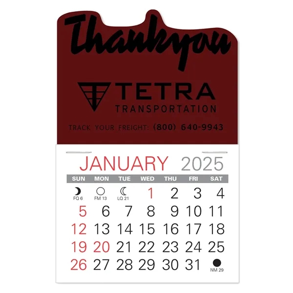 Thank You Shape Value Stick Vinyl Self-Adhesive Calendars stick in 24... from ASI 95280 Warwick Publishing Co / Warwick