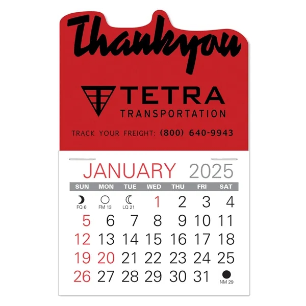 Thank You Shape Value Stick Vinyl Self-Adhesive Calendars stick in 24... from ASI 95280 Warwick Publishing Co / Warwick
