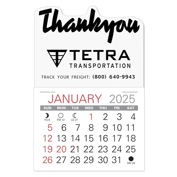 Thank You Shape Value Stick Vinyl Self-Adhesive Calendars stick in 24... from ASI 95280 Warwick Publishing Co / Warwick