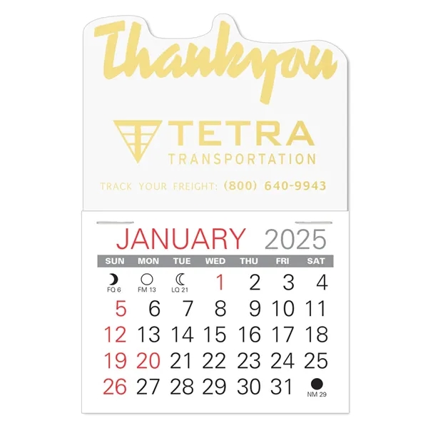 Thank You Shape Value Stick Vinyl Self-Adhesive Calendars stick in 24... from ASI 95280 Warwick Publishing Co / Warwick