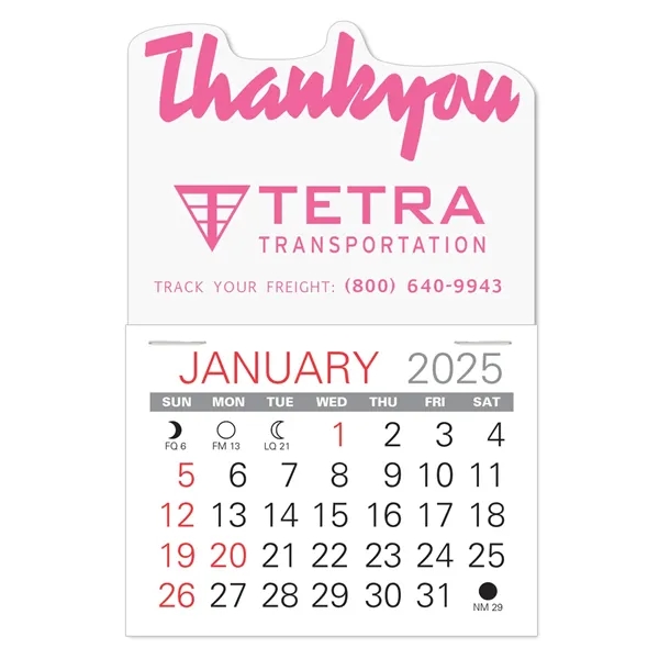 Thank You Shape Value Stick Vinyl Self-Adhesive Calendars stick in 24... from ASI 95280 Warwick Publishing Co / Warwick