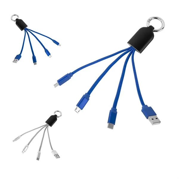 Jellyfish Style 4-in-1 Charger Keychain... from ASI 31517 Admart Products / Admart Line