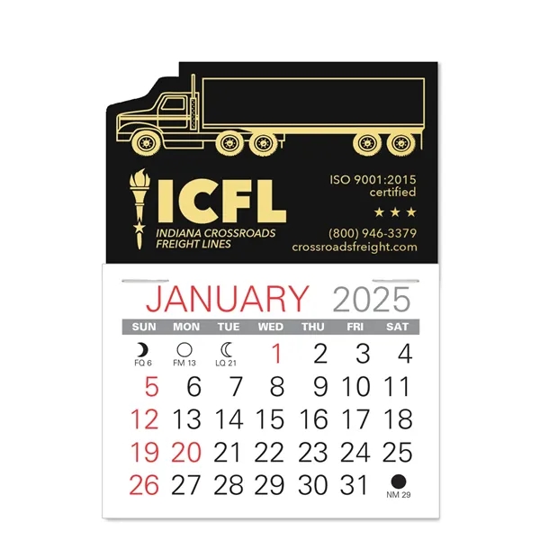Semi-Truck Shape Value Stick Vinyl Self-Adhesive Calendars stick in 24 shapes... from ASI 95280 Warwick Publishing Co / Warwick
