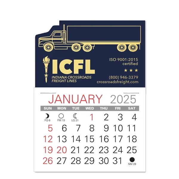 Semi-Truck Shape Value Stick Vinyl Self-Adhesive Calendars stick in 24 shapes... from ASI 95280 Warwick Publishing Co / Warwick