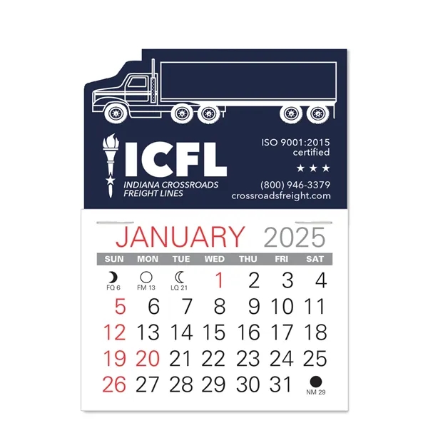 Semi-Truck Shape Value Stick Vinyl Self-Adhesive Calendars stick in 24 shapes... from ASI 95280 Warwick Publishing Co / Warwick