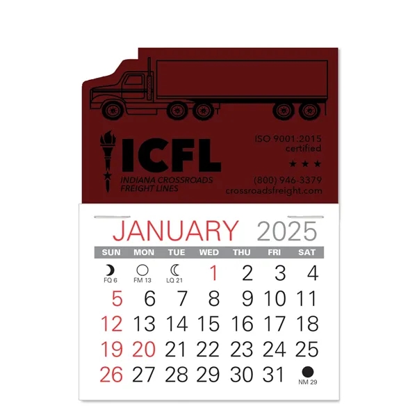 Semi-Truck Shape Value Stick Vinyl Self-Adhesive Calendars stick in 24 shapes... from ASI 95280 Warwick Publishing Co / Warwick