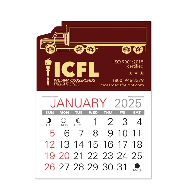 Semi-Truck Shape Value Stick Vinyl Self-Adhesive Calendars stick in 24 shapes... from ASI 95280 Warwick Publishing Co / Warwick