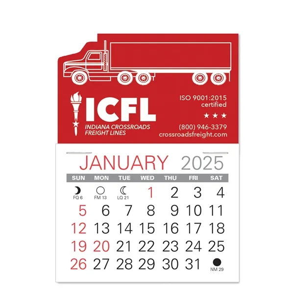 Semi-Truck Shape Value Stick Vinyl Self-Adhesive Calendars stick in 24 shapes... from ASI 95280 Warwick Publishing Co / Warwick