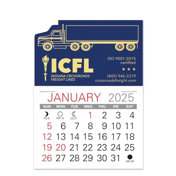 Semi-Truck Shape Value Stick Vinyl Self-Adhesive Calendars stick in 24 shapes... from ASI 95280 Warwick Publishing Co / Warwick