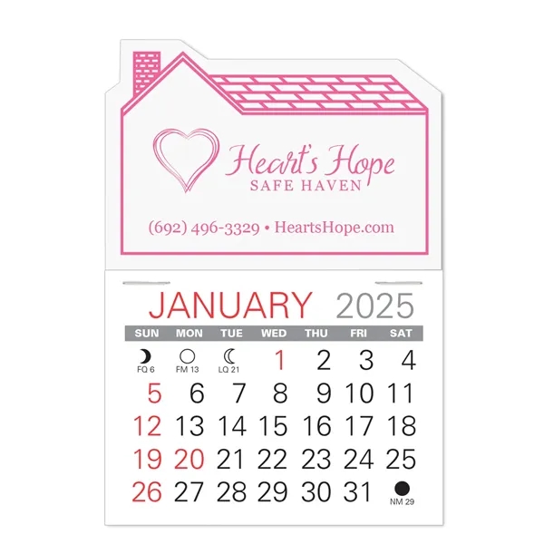 House Shape Value Stick Vinyl Self-Adhesive Calendars stick anywhere in 24... from ASI 95280 Warwick Publishing Co / Warwick