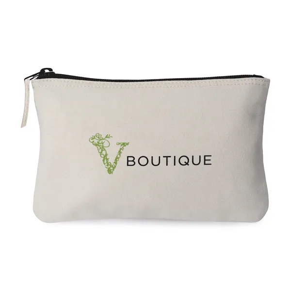 Cotton pouch with top zippered closure and interior pocket divider.... from ASI 56070 Gemline / Gemline®