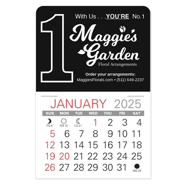#1 Shape Value Stick Vinyl Self-Adhesive Calendars stick anywhere in 24... from ASI 95280 Warwick Publishing Co / Warwick