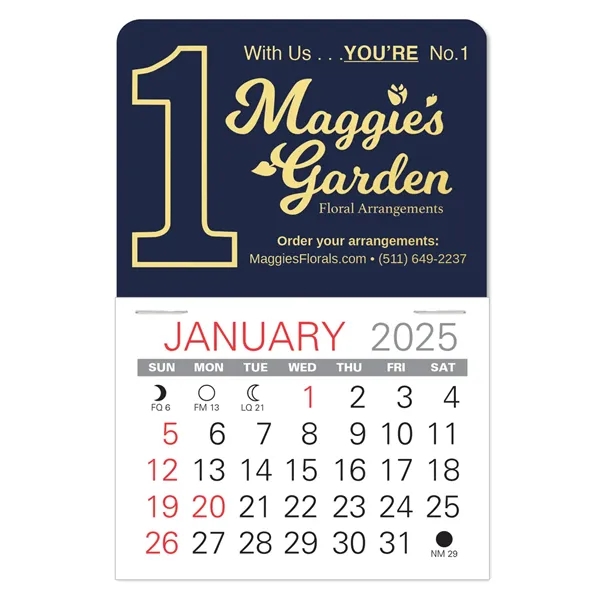#1 Shape Value Stick Vinyl Self-Adhesive Calendars stick anywhere in 24... from ASI 95280 Warwick Publishing Co / Warwick