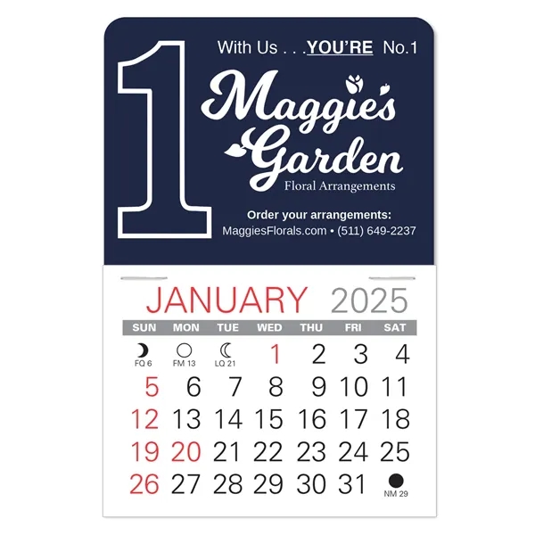 #1 Shape Value Stick Vinyl Self-Adhesive Calendars stick anywhere in 24... from ASI 95280 Warwick Publishing Co / Warwick