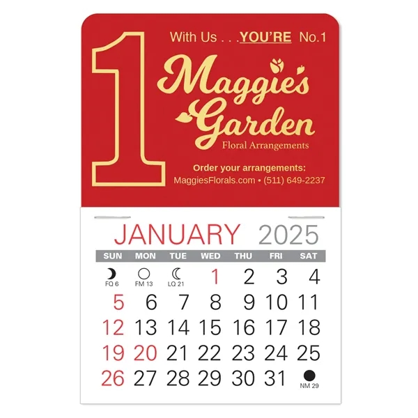 #1 Shape Value Stick Vinyl Self-Adhesive Calendars stick anywhere in 24... from ASI 95280 Warwick Publishing Co / Warwick
