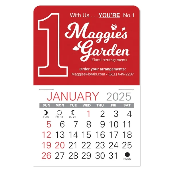 #1 Shape Value Stick Vinyl Self-Adhesive Calendars stick anywhere in 24... from ASI 95280 Warwick Publishing Co / Warwick