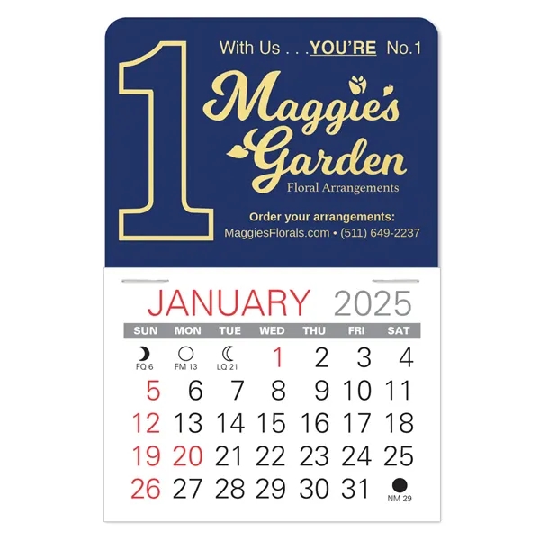 #1 Shape Value Stick Vinyl Self-Adhesive Calendars stick anywhere in 24... from ASI 95280 Warwick Publishing Co / Warwick
