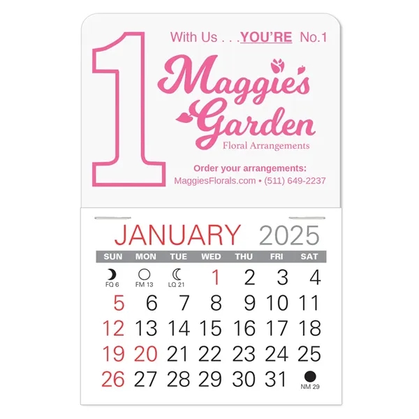 #1 Shape Value Stick Vinyl Self-Adhesive Calendars stick anywhere in 24... from ASI 95280 Warwick Publishing Co / Warwick