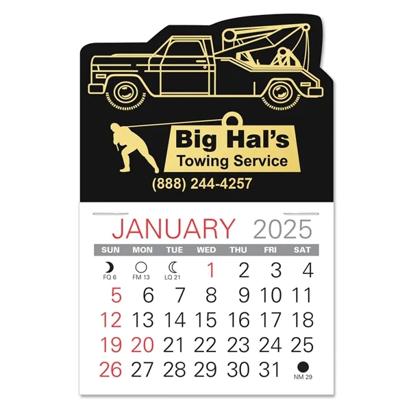 Tow Truck Shape Value Stick Vinyl Self-Adhesive Calendars stick in 24... from ASI 95280 Warwick Publishing Co / Warwick