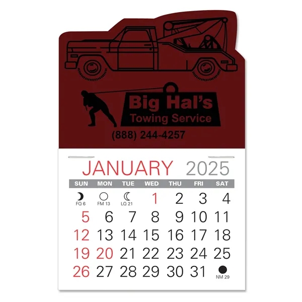 Tow Truck Shape Value Stick Vinyl Self-Adhesive Calendars stick in 24... from ASI 95280 Warwick Publishing Co / Warwick
